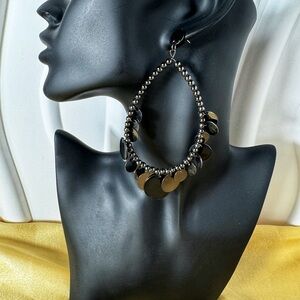 Elegant Black Teardrop Earrings